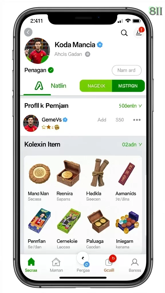 Cuplikan layar INDO178 — menu navigasi